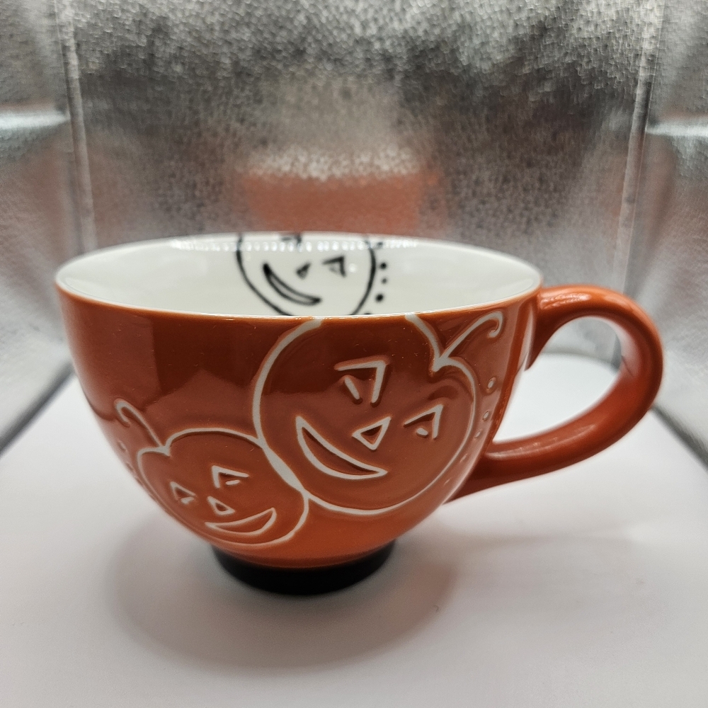 Starbucks 2007 Orange Jack O'Lantern Halloween Pumpkin Mug